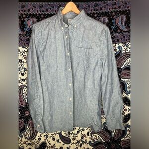 Flint & Tinder chambray button front shirt L